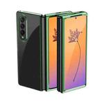 For Samsung Galaxy Z Fold4 Electroplating Transparent Shockproof Phone Case(Green)