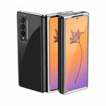 For Samsung Galaxy Z Fold4 Electroplating Transparent Shockproof Phone Case(Silver)