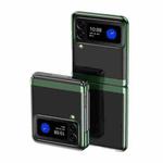 For Samsung Galaxy Z Flip4 Electroplating Transparent Shockproof Phone Case(Green)