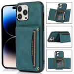 For iPhone 14 Pro Three-fold Leather Phone Case(Blue)