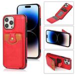 For iPhone 14 Pro Soft Skin Wallet Bag Phone Case(Red)