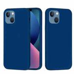 For iPhone 14 Solid Color Silicone Phone Case (Cobalt Blue)