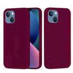 For iPhone 14 Plus Solid Color Silicone Phone Case (Violet)