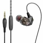 QKZ AK2 Sports In-ear Wired HiFi Sound Heavy Bass 3.5mm Earphone with Mic(Black)