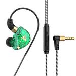 QKZ SK8 3.5mm Sports In-ear Dynamic HIFI Monitor Earphone with Mic(Green)