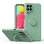 For Samsung Galaxy M53 5G Ring Kickstand Silicone Phone Case(Mint Green)