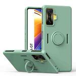 For Xiaomi Poco F4 GT Ring Kickstand Silicone Phone Case(Mint Green)