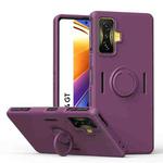 For Xiaomi Poco F4 GT Ring Kickstand Silicone Phone Case(Dark Purple)