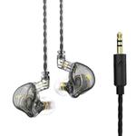 QKZ ZXT Sports In-ear Wired Control Plug HIFI Stereo Stage Monitor Earphone, Style:Standard Version(Transparent Grey)
