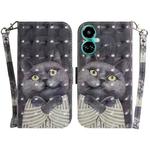 For Tecno Camon 19 3D Colored Horizontal Flip Leather Phone Case(Hug Cat)