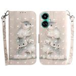 For Tecno Camon 19 Pro 5G 3D Colored Horizontal Flip Leather Phone Case(Squirrels)