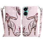 For Tecno Camon 19 Pro 5G 3D Colored Horizontal Flip Leather Phone Case(Butterfly High-heeled)