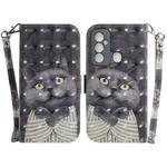 For Tecno Spark 6 GO 3D Colored Horizontal Flip Leather Phone Case(Hug Cat)