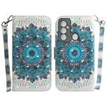 For Tecno Spark 6 GO 3D Colored Horizontal Flip Leather Phone Case(Peacock Wreath)
