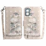 For Tecno Pop 6 No Fingerprints 3D Colored Horizontal Flip Leather Phone Case(Squirrels)