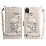 For Nokia C2 2nd Edition 3D Colored Horizontal Flip Leather Phone Case(Squirrels)