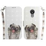 For Nokia C21 3D Colored Horizontal Flip Leather Phone Case(Pug)