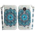 For Nokia C21 3D Colored Horizontal Flip Leather Phone Case(Peacock Wreath)