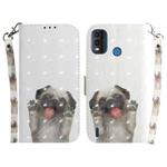 For Nokia G11 Plus 3D Colored Horizontal Flip Leather Phone Case(Pug)