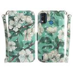 For Nokia G11 Plus 3D Colored Horizontal Flip Leather Phone Case(Watercolor Flower)