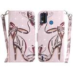 For Nokia G11 Plus 3D Colored Horizontal Flip Leather Phone Case(Butterfly High-heeled)