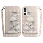 For Tecno Pova 3 LE7 3D Colored Horizontal Flip Leather Phone Case(Squirrels)