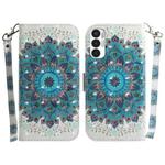 For Tecno Pova 3 LE7 3D Colored Horizontal Flip Leather Phone Case(Peacock Wreath)