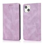 For iPhone 14 Pro Strong Magnetic Leather Case(Purple)