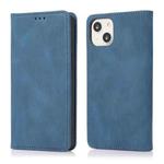 For iPhone 14 Plus Strong Magnetic Leather Case (Blue)