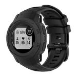 For Garmin Instinct 2S Solid Color Silicone Sports Watch Band(Black)