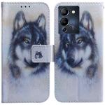 For Infinix Note 12 G96/X670 Coloured Drawing Leather Phone Case(White Wolf)