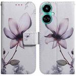 For Tecno Camon 19 Coloured Drawing Leather Phone Case(Magnolia Flower)