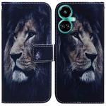 For Tecno Camon 19 Pro 5G Coloured Drawing Leather Phone Case(Lion)