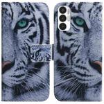 For Tecno Pova 3 LE7 Coloured Drawing Leather Phone Case(Tiger)