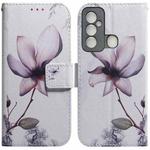 For Tecno Spark 6 GO Coloured Drawing Leather Phone Case(Magnolia Flower)