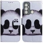 For Tecno Spark 6 GO Coloured Drawing Leather Phone Case(Panda)