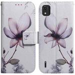 For Nokia C2 2nd Edition Coloured Drawing Leather Phone Case(Magnolia Flower)