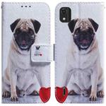 For Nokia C2 2nd Edition Coloured Drawing Leather Phone Case(Pug)