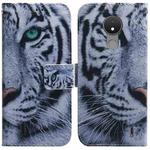 For Nokia C21 Coloured Drawing Leather Phone Case(Tiger)