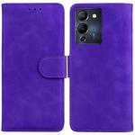 For Infinix Note 12 G96/X670 Skin Feel Pure Color Flip Leather Phone Case(Purple)