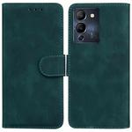 For Infinix Note 12 G96/X670 Skin Feel Pure Color Flip Leather Phone Case(Green)