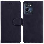 For Infinix Note 12 G96/X670 Skin Feel Pure Color Flip Leather Phone Case(Black)