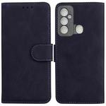 For Tecno Spark 6 GO Skin Feel Pure Color Flip Leather Phone Case(Black)