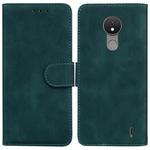 For Nokia C21 Skin Feel Pure Color Flip Leather Phone Case(Green)