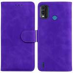 For Nokia G11 Plus Skin Feel Pure Color Flip Leather Phone Case(Purple)