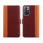 For Xiaomi Redmi Note 11 5G / Poco M4 Pro 5G Ostrich Texture Flip Leather Phone Case(Brown)
