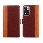 For Xiaomi Redmi Note 11 Pro 5G / Note 11 Pro+ 5G Ostrich Texture Flip Leather Phone Case(Brown)