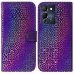 For Infinix Note 12 G96/X670 Colorful Magnetic Buckle Leather Phone Case(Purple)