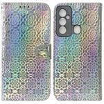 For Tecno Spark 6 GO Colorful Magnetic Buckle Leather Phone Case(Silver)