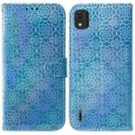 For Nokia C2 2nd Edition Colorful Magnetic Buckle Leather Phone Case(Blue)